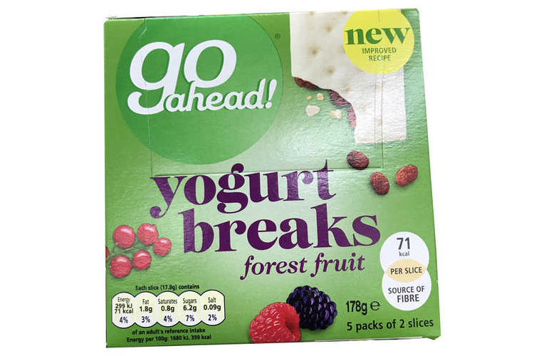 UK GO AHEAD FOREST YOGURT BREAKS BAR (RASPBERRY) 178G